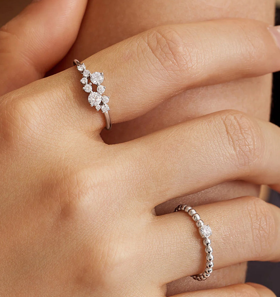 Sunshine Chaser - CZ Round Dome Ring - 2 Colours