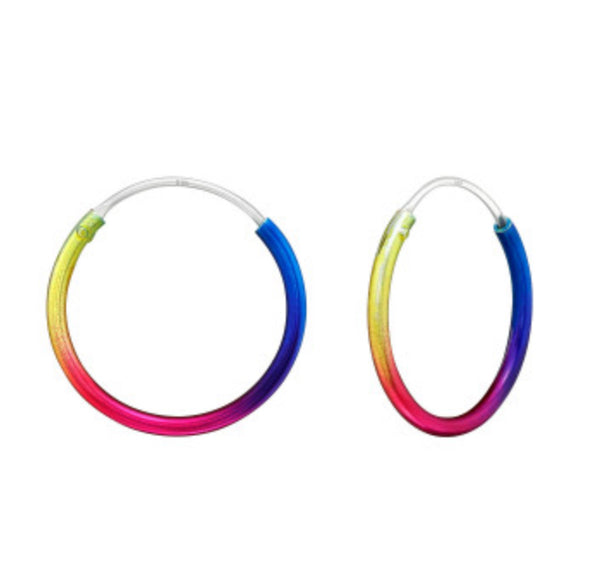 Rainbow Ear Hoops Sleepers
