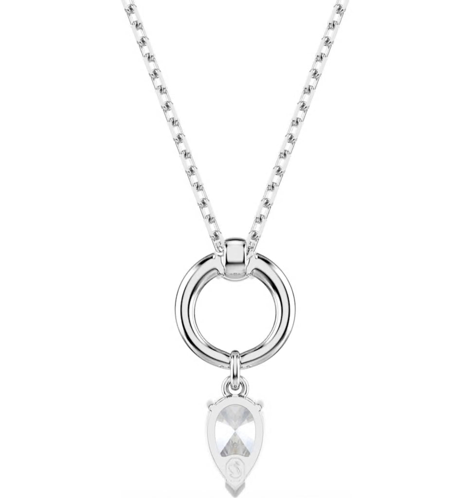 Mesmera: Mixed Pear Cut Silver Necklace/Earrings