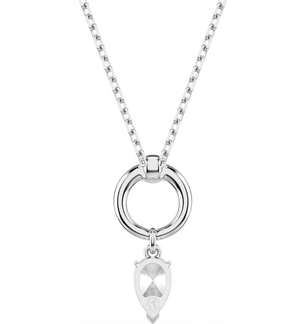 Mesmera: Mixed Pear Cut Silver Necklace/Earrings