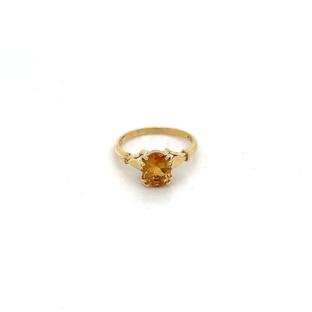 Citrine Yellow Gold Ring