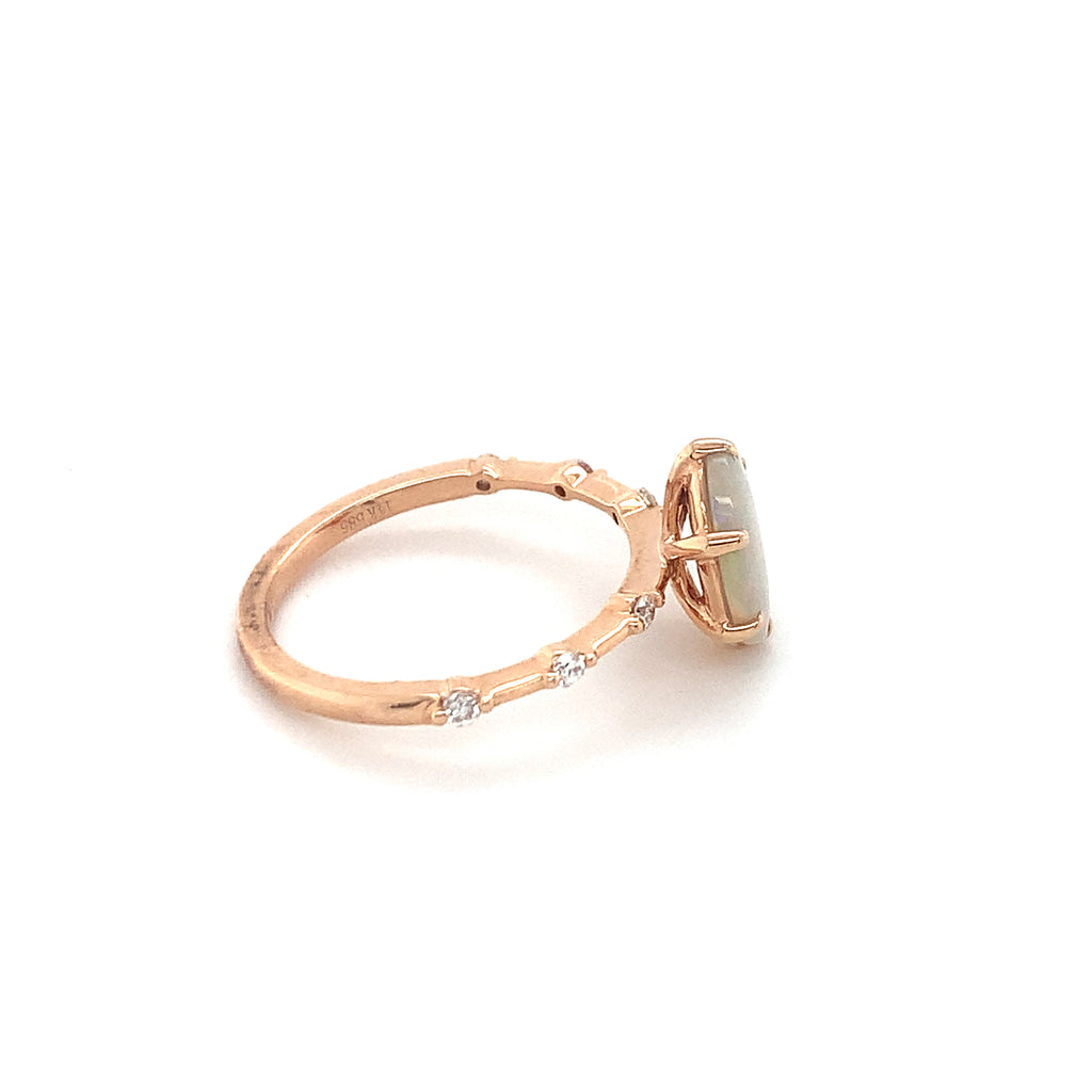 Luna Opal Rosegold Ring
