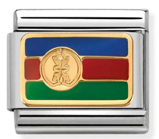 Oceania Flag - New Calendonia Gold Charm