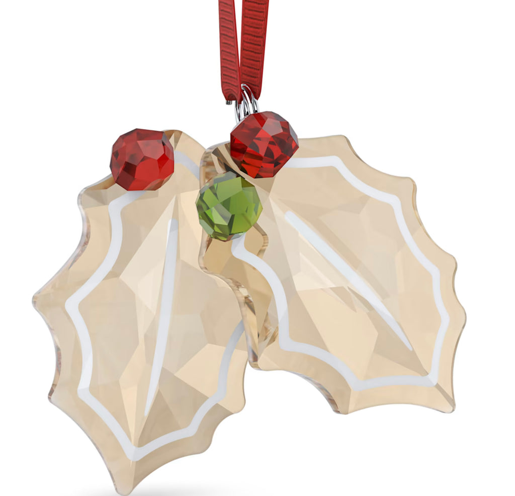 Holiday Cheers: Gingerbread Holly Leaves Ornament