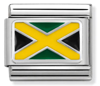 Silver Jamaica Flag Charm