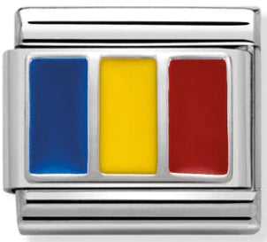 Europe Flag - Romania Silver Charm