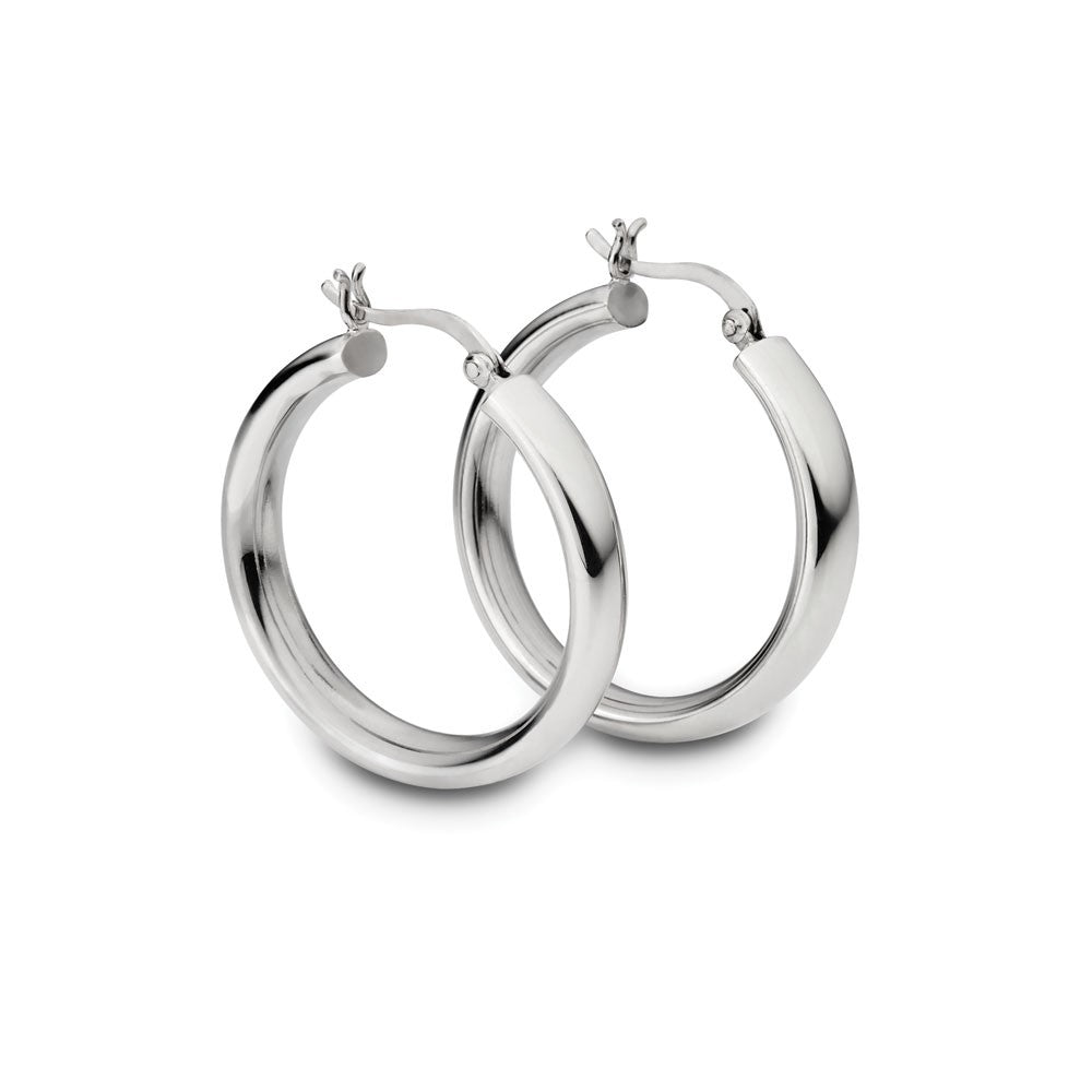 Earring -  Domed Hoop