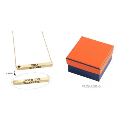 Ginger Moon July Bar Necklace