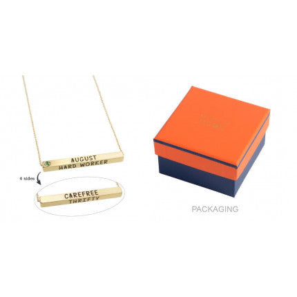 Ginger Moon August Bar Necklace