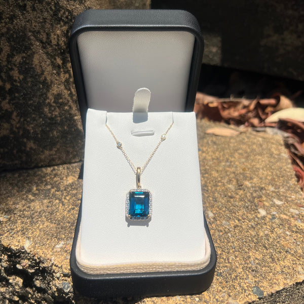 Lewisham London Blue Topaz Pendant