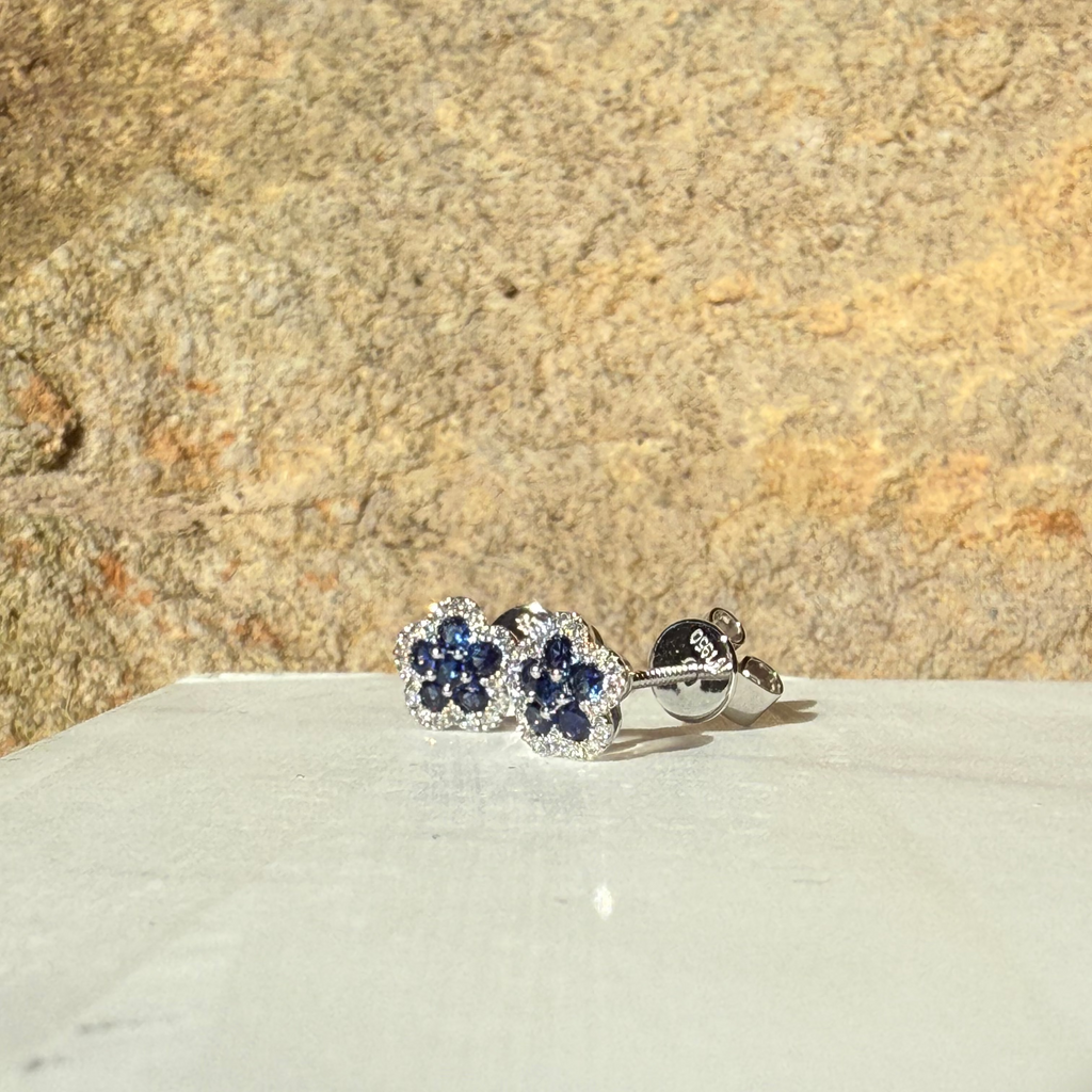 Jasmine Sapphire Stud Earrings