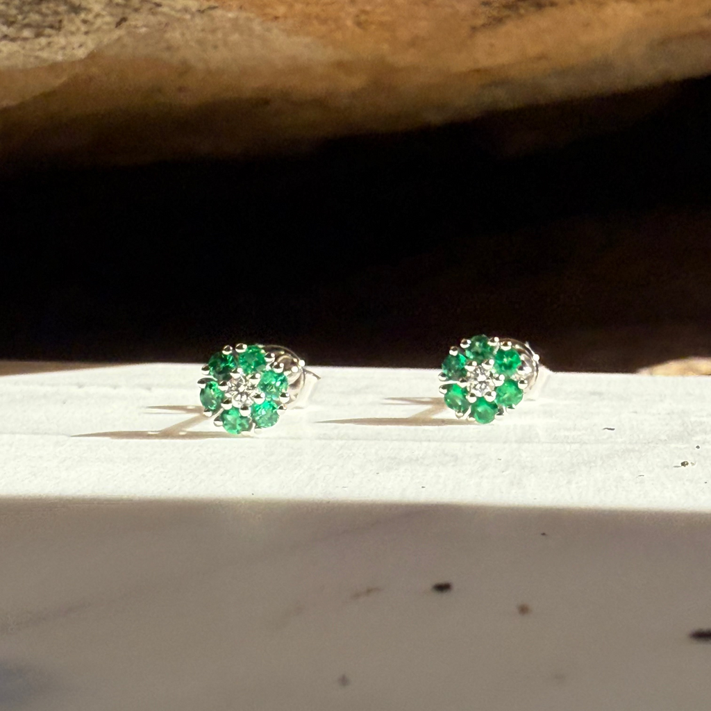 Hailey Emerald Stud Earrings