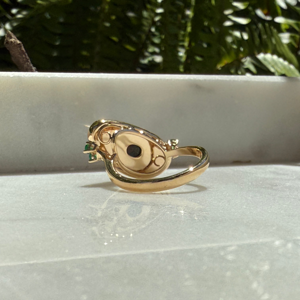 Boulder Opal Yellowgold Ring