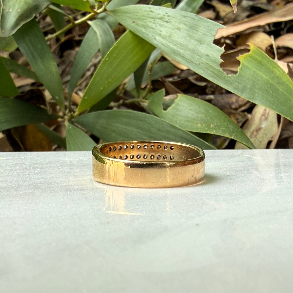 3 Row Diamond Ring
