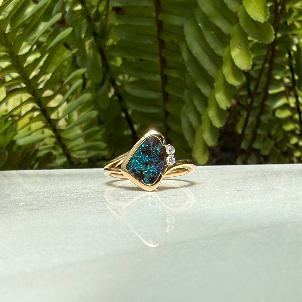 Aurelia Black Opal Ring