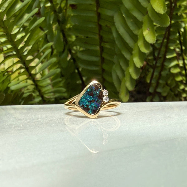 Aurelia Black Opal Ring