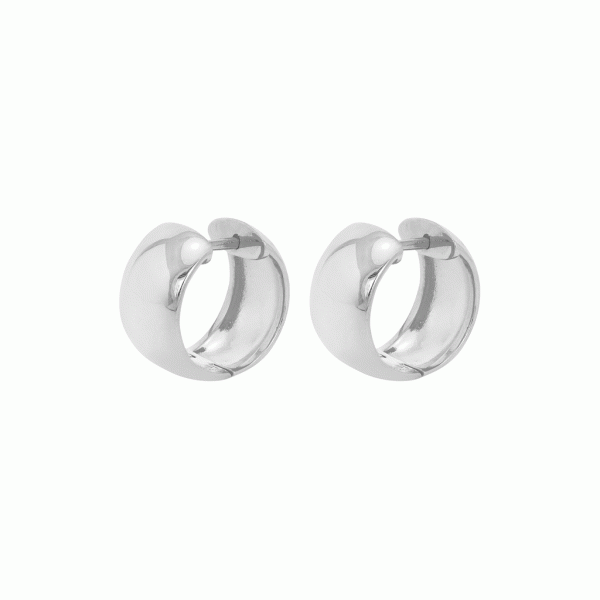 Thick High Polish Huggie Hoops