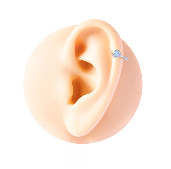 Blue Opalite Heart Cartilage Earring