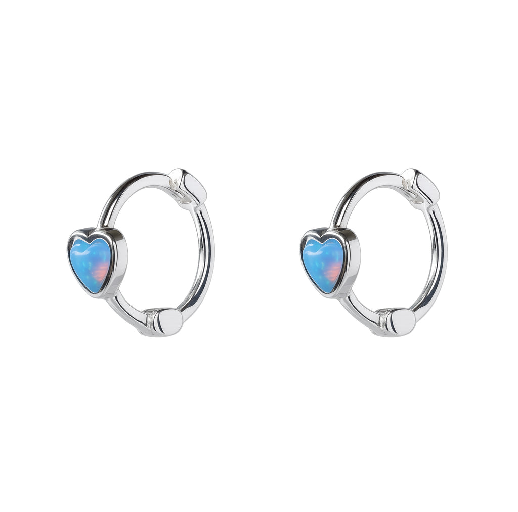 Blue Opalite Heart Cartilage Earring