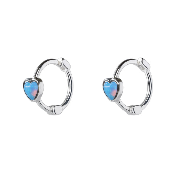 Blue Opalite Heart Cartilage Earring