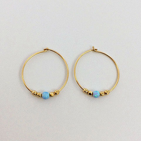 25mm Opalite Hoop Earrings