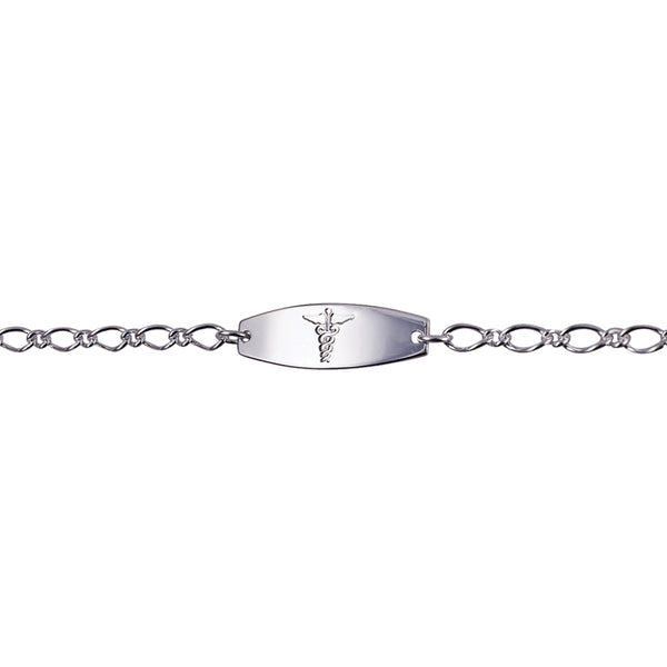 S/S Oval Figaro Medical ID Bracelet