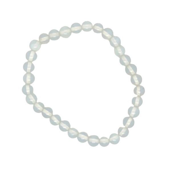 Crystal Bracelet - 6mm Moonstone Elastic Bracelet