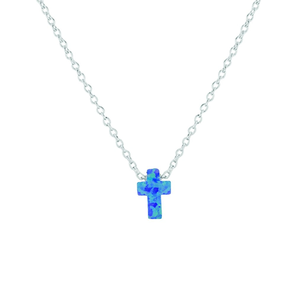 Necklace-  Opalite Cross