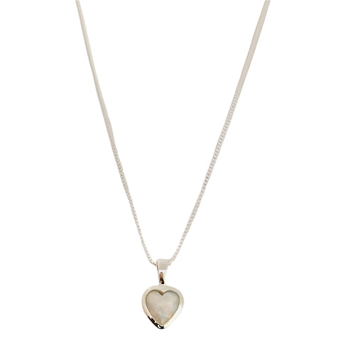 Necklace - Heart Opalite - 2 colours