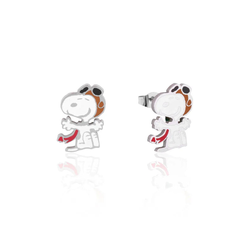 Peanuts - Pilot Snoopy - Necklace & Stud Earring