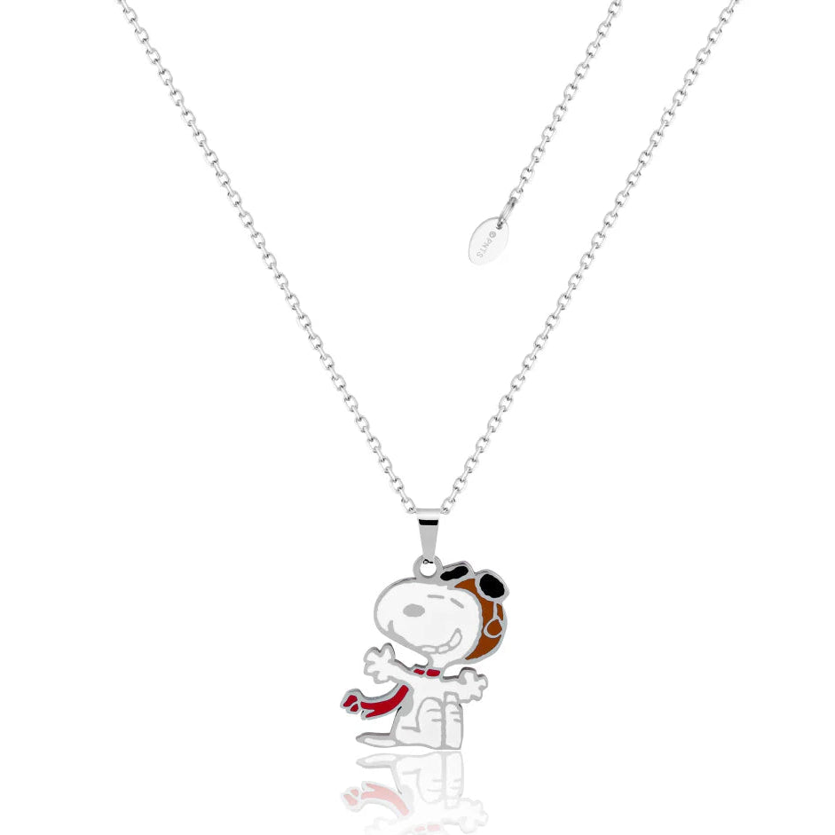 Peanuts - Pilot Snoopy - Necklace & Stud Earring