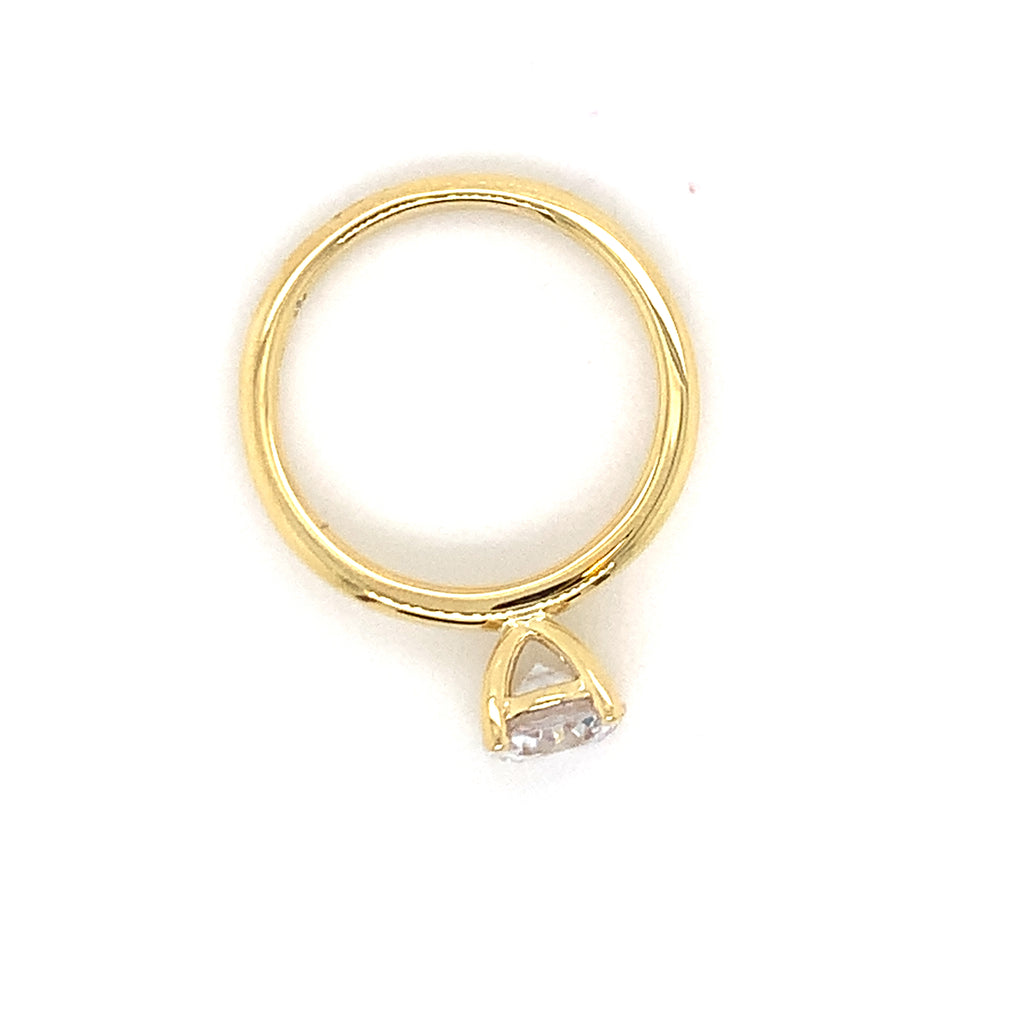 Minnie CZ Yellow Gold Ring
