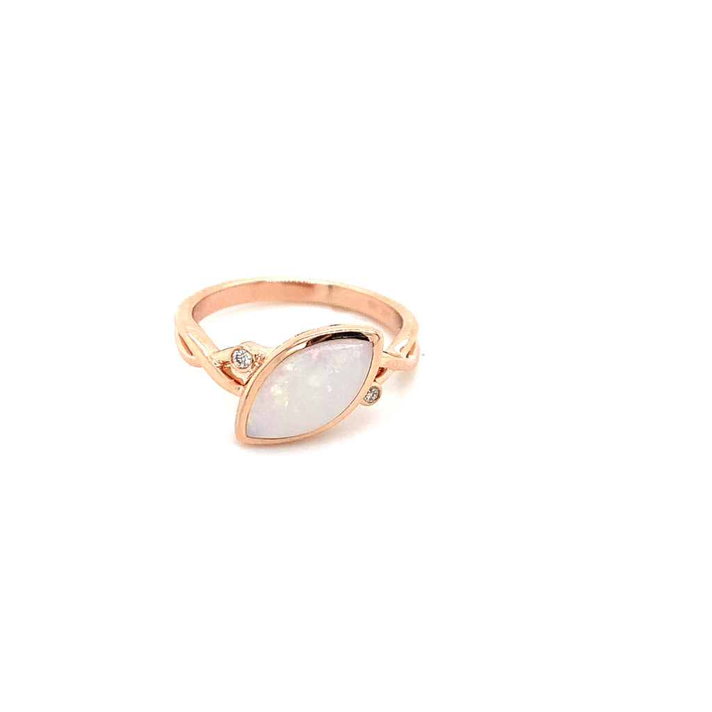 Angela Twist Vine Opal Rosegold Ring