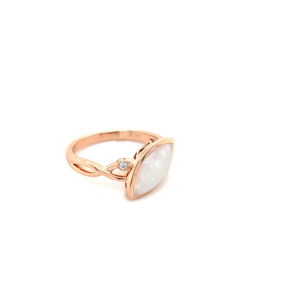 Angela Twist Vine Opal Rosegold Ring