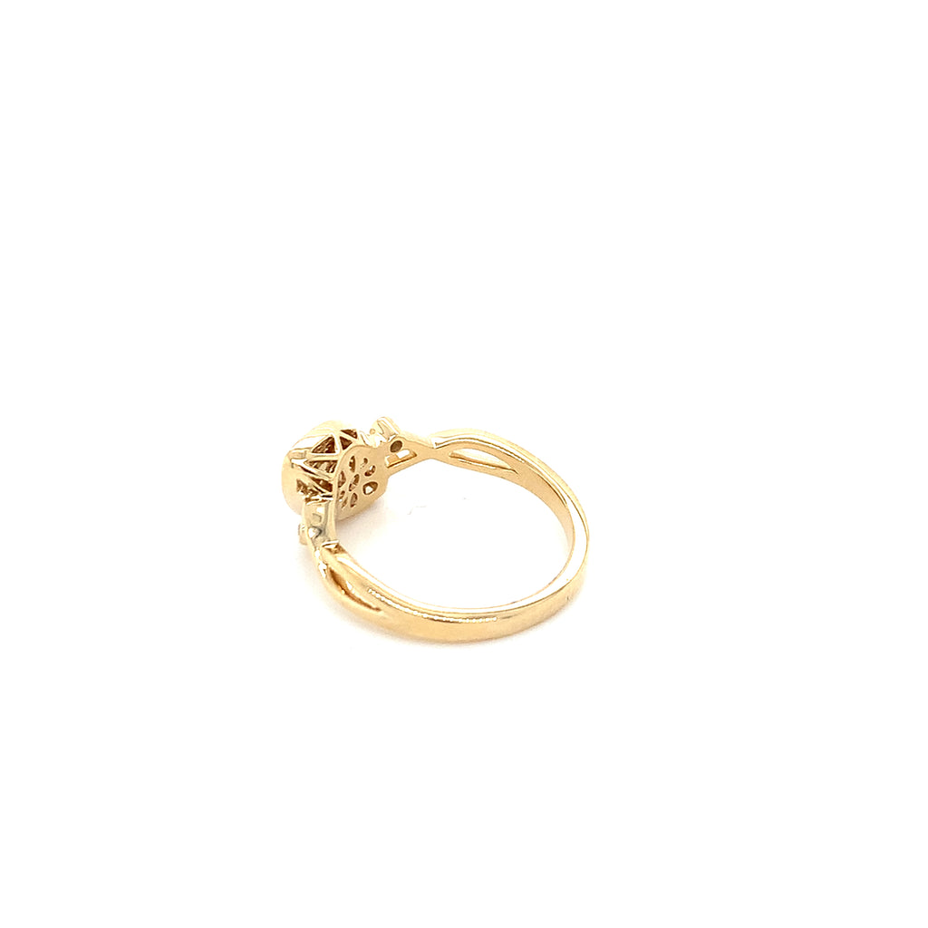 Angela Twist Vine Opal Yellowgold Ring