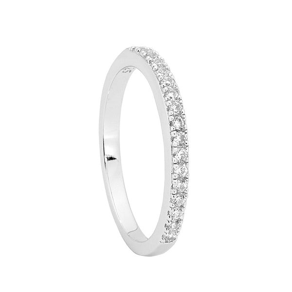 Ring - SS Single Row WH CZ Band