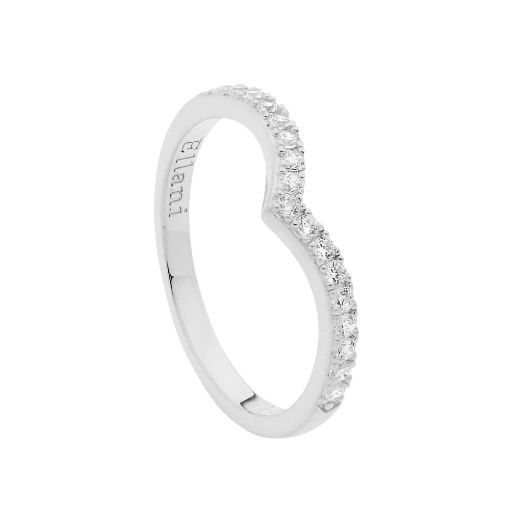 Ring - Wishbone CZ - 2 colours