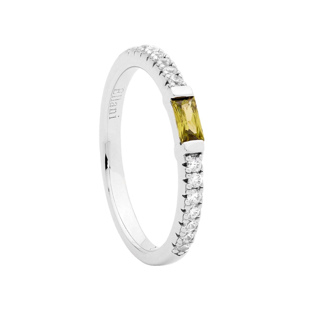 Ring - Peridot Baguette CZ Ring