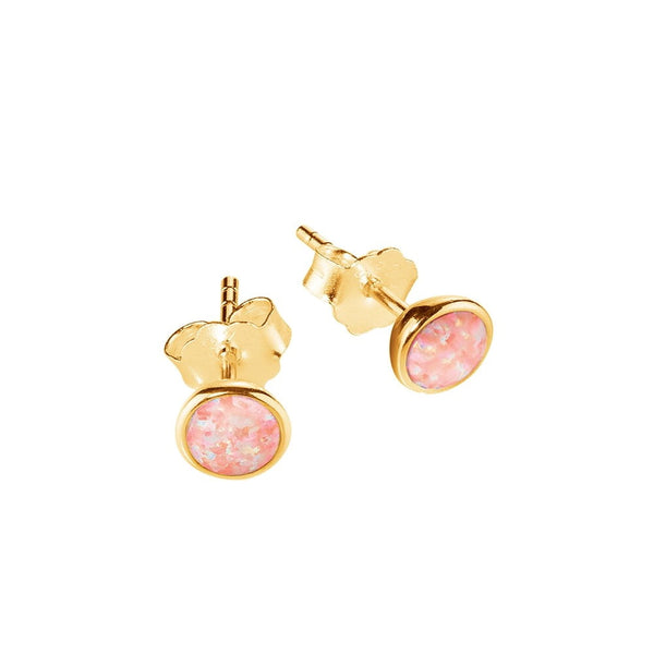 Earring - Opalite Bezel Set Studs