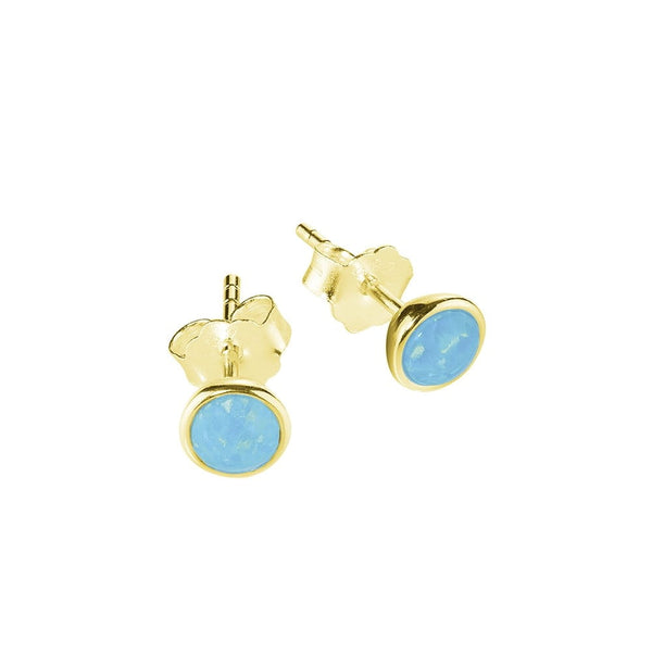 Earring - Opalite Bezel Set Studs