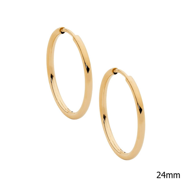24mm Hoop Earrings - 3 colours