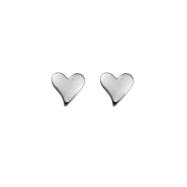 Earring - Flat Heart Studs