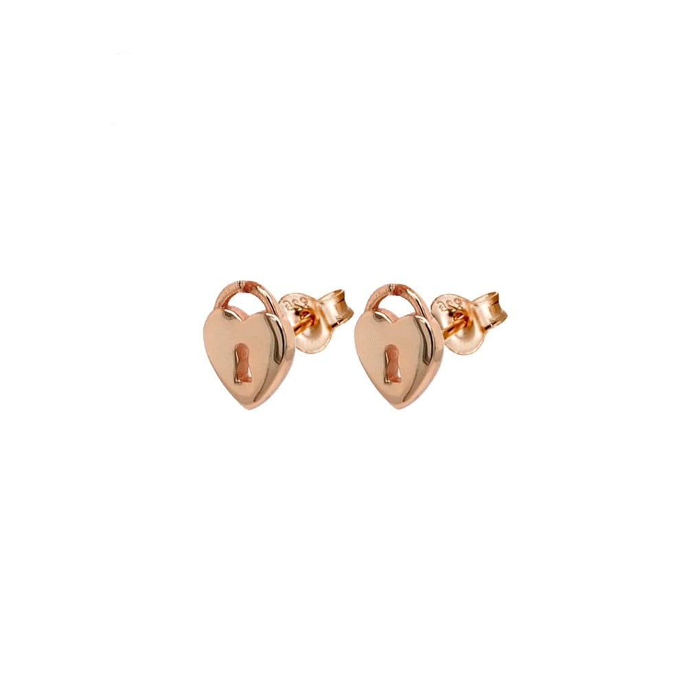 Earring - Mini Heart Padlock Studs