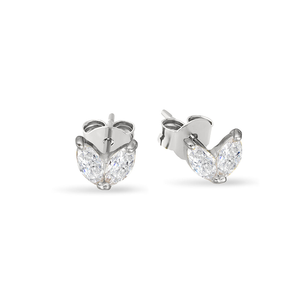 Earring -  Marquise Double CZ Studs