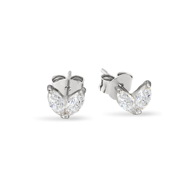 Earring -  Marquise Double CZ Studs
