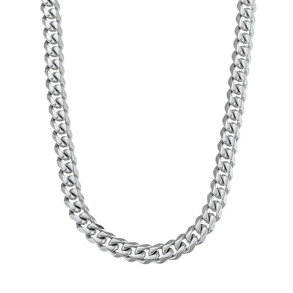 Men Chain - 8mm Stainless Steel Cuban Link - (variety colours & sizes)