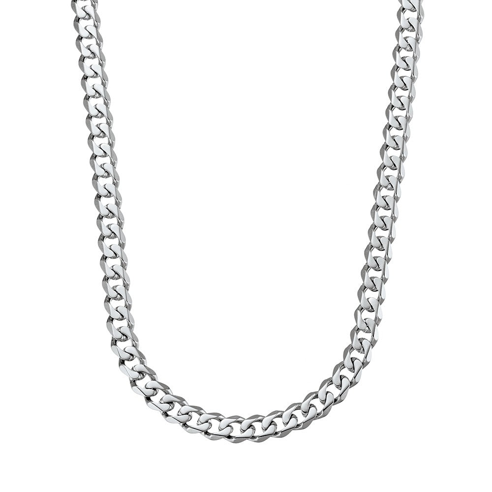 Men Necklace- 6mm Stainless Steel Curb Link (variety colours & sizes)