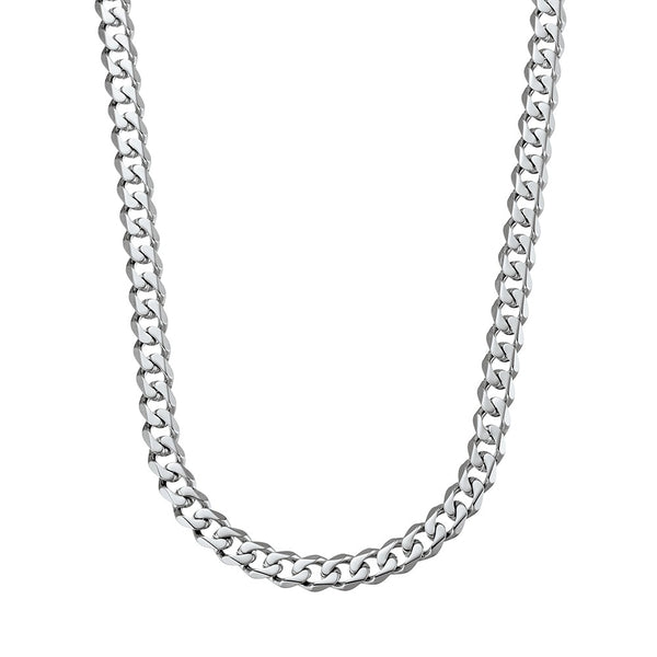 Men Necklace - 6mm Stainless Steel Curb Link (variety colours & sizes)