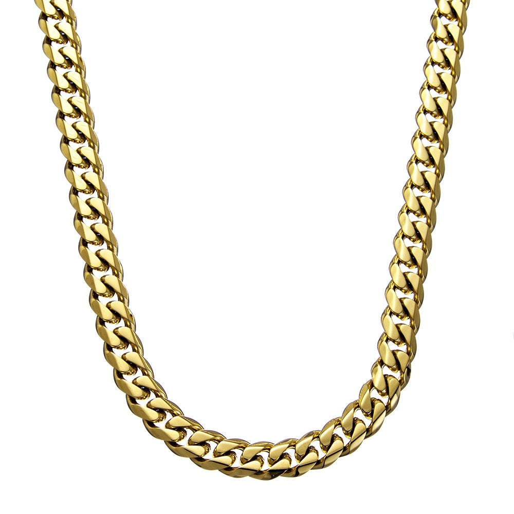 Men Chain- 10mm Stainless Steel Cuban Link -  (variety of sizes & colours)