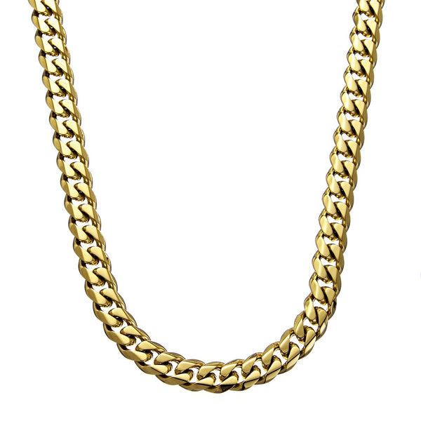 Chain- 10mm Stainless Steel Cuban Link -  (variety of sizes & colours)